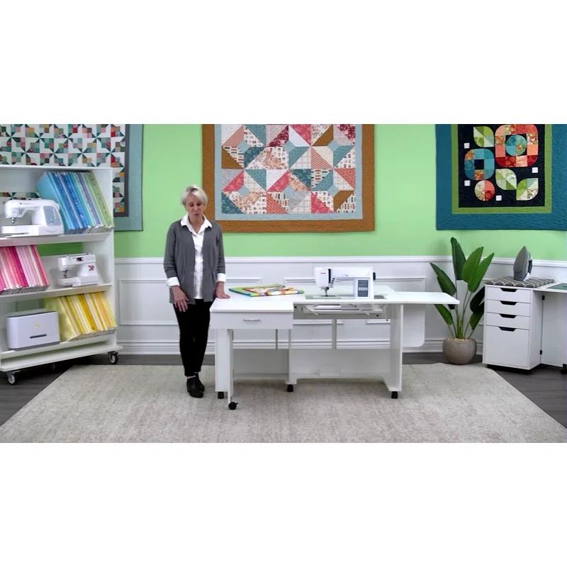 Kangaroo & Joey Hydraulic Lift Sewing Cabinet and Storage Caddy Combo by Kangaroo Sewing Furniture