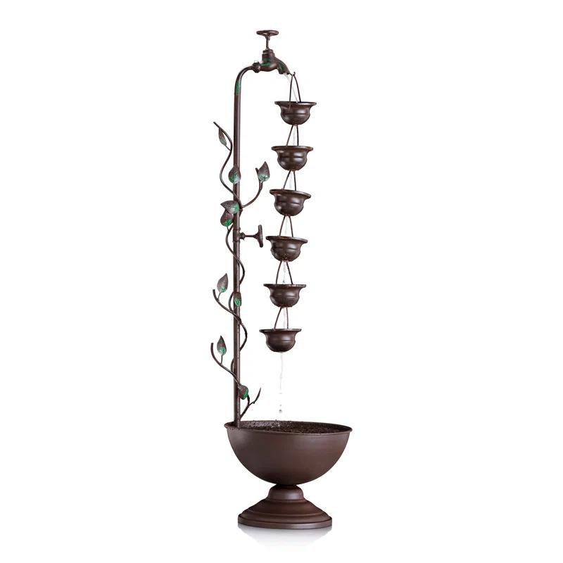 Winston Porter Gertrude Metal Weather Resistant Floor Fountain