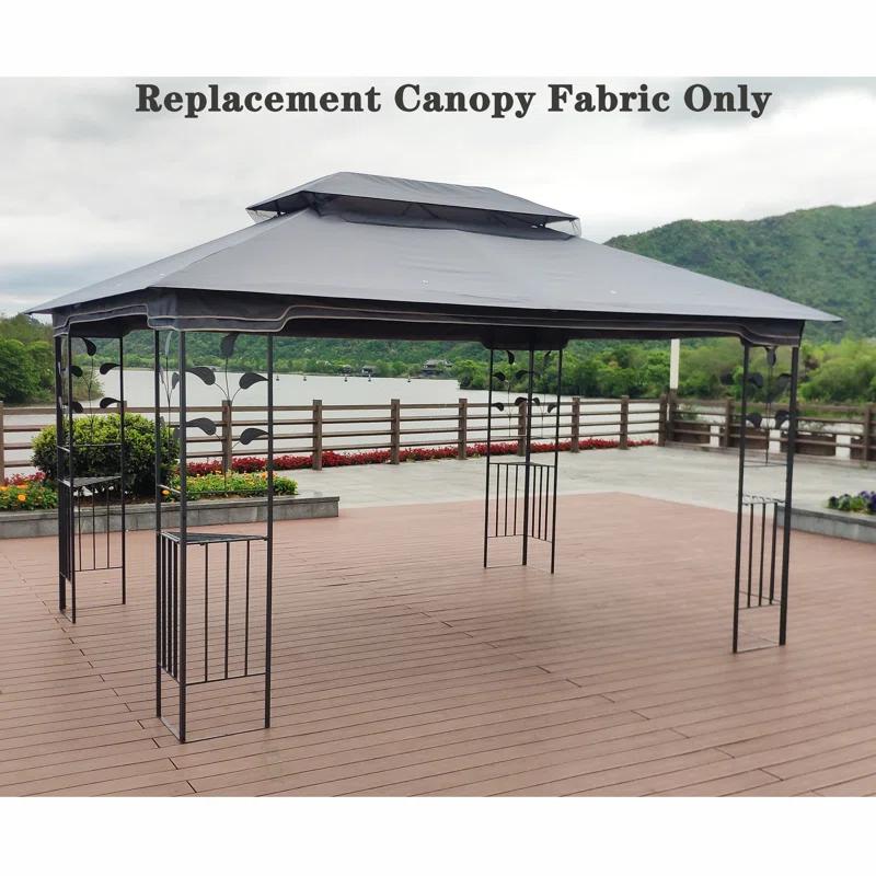 SHANRUGUOJI 13X10 Ft Patio Double Roof Gazebo Replacement Canopy Top Fabric