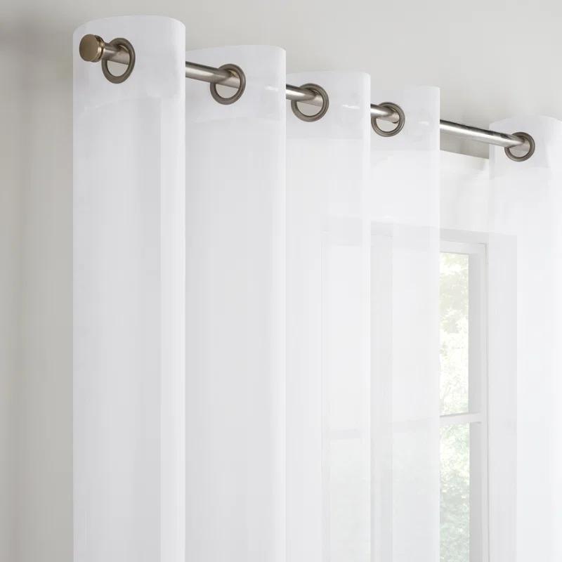 Eclipse Livia Sheer Voile Grommet Curtain Panel