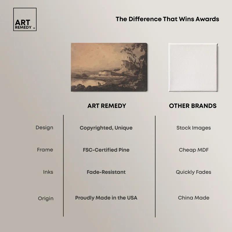 Art Remedy William Gilpin, Landscape Canvas Vintage Art Prints by Art Remedy