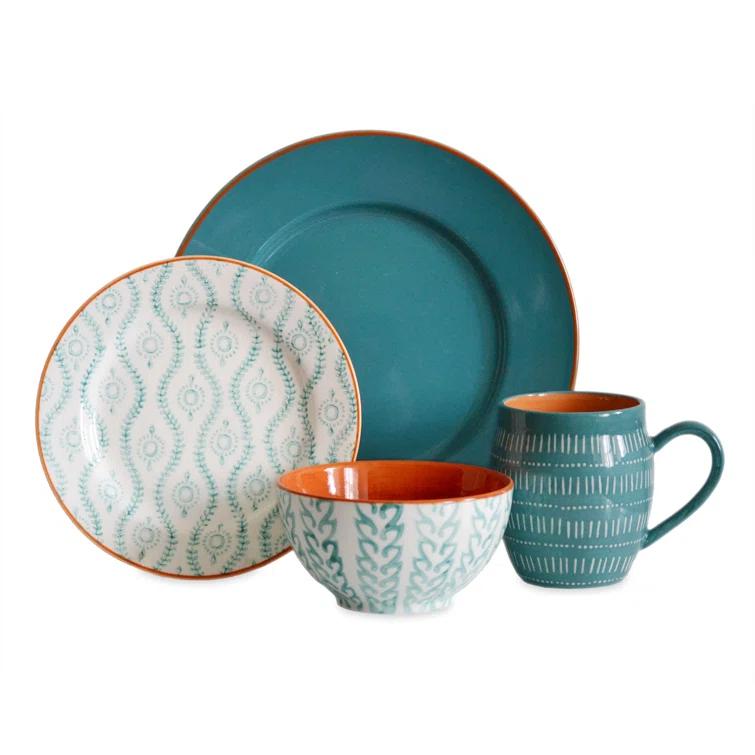 Baum 16 Piece Stoneware Dinnerware Set - Service for 4