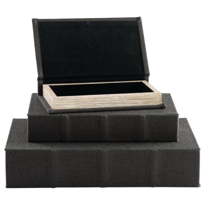 Kepir 3 Piece Fabric Book Box Set