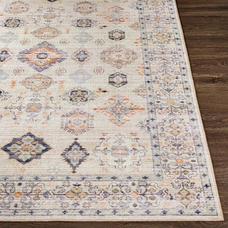 Joss & Main Emmie Oriental Beige/Olive/Denim/Charcoal/Sage Area Rug