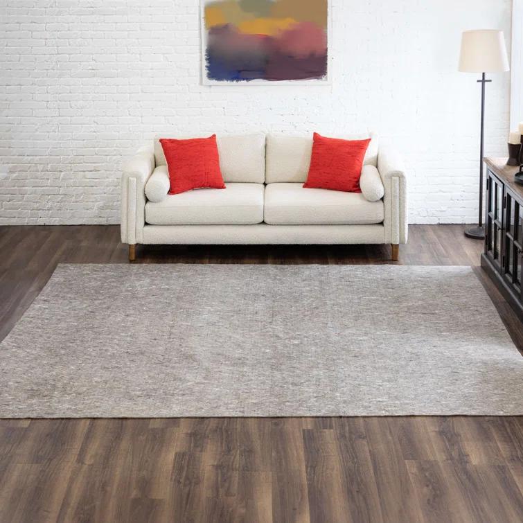 Mohawk 4'10" Round Premium Dual Surface Rug Pad Brown: Skid-Resistant, Polyester, Latex Backing, Gray