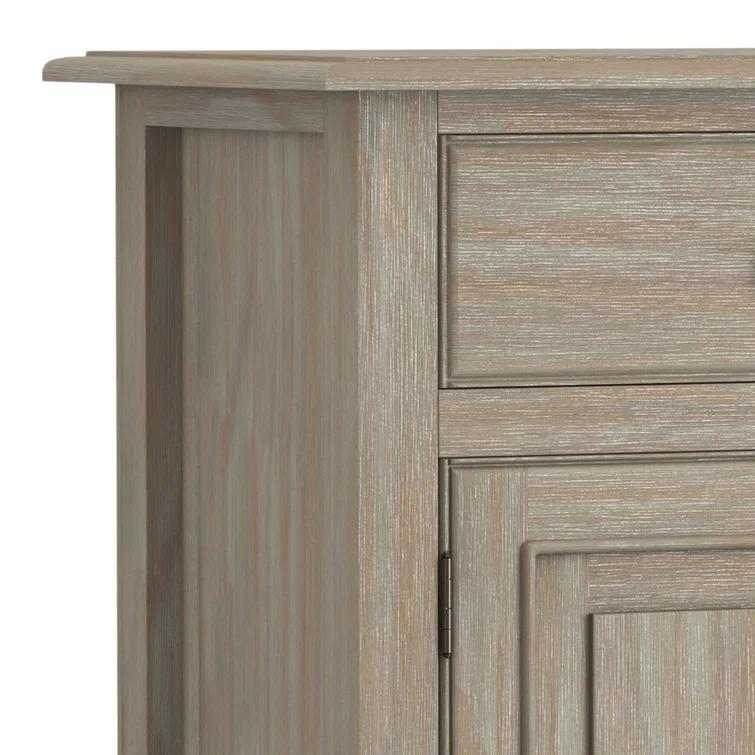 Simpli Home Connaught 40"W Solid Wood 2-Shelf Entryway Storage Cabinet with 2 Storage Drawers