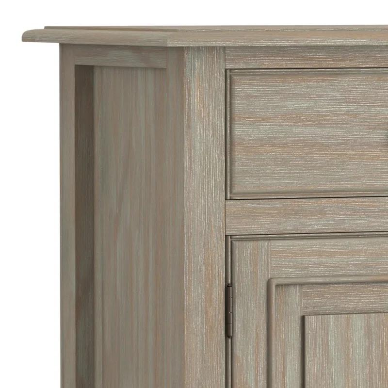 Simpli Home Connaught 40"W Solid Wood 2-Shelf Entryway Storage Cabinet with 2 Storage Drawers