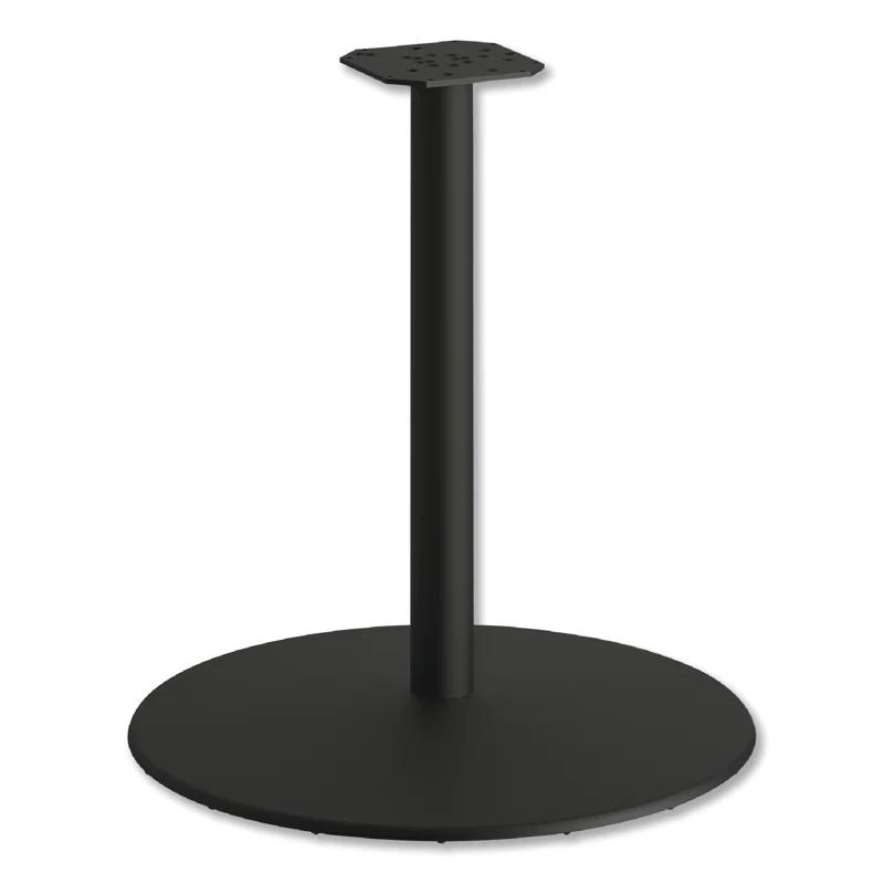 HON HON  Between Round Disc Base for 30" Table Tops, 27.79" High, Textured Silver