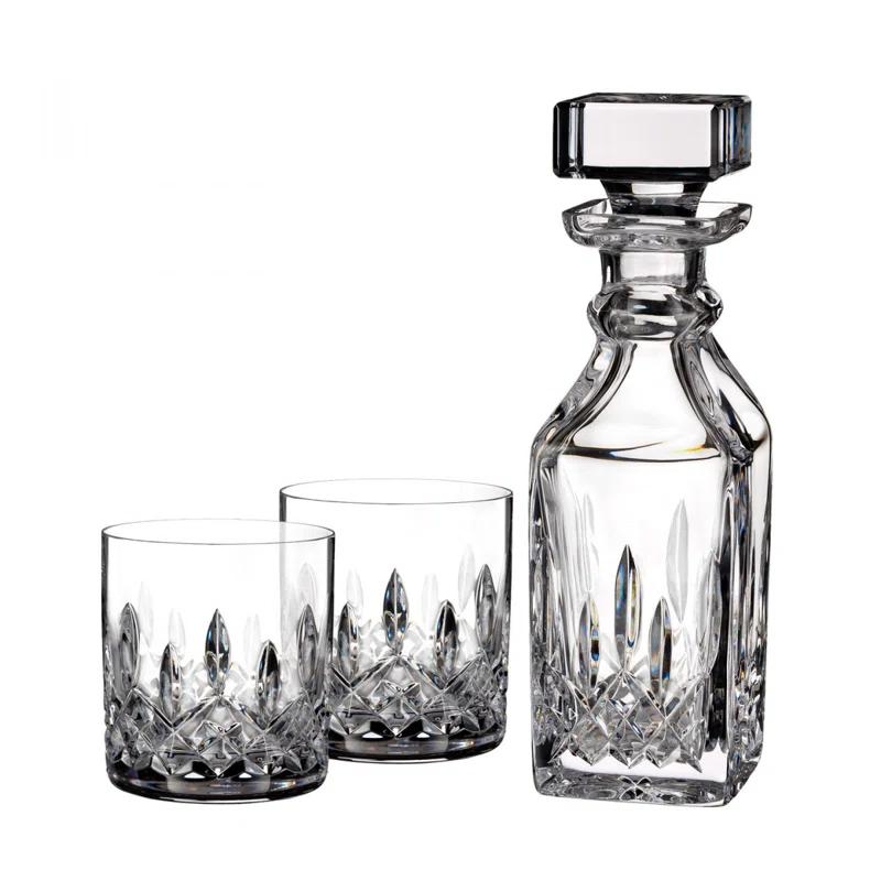 Waterford Connoisseur Lismore Mini Square Decanter & Pair of Tumblers 16floz | Wayfair