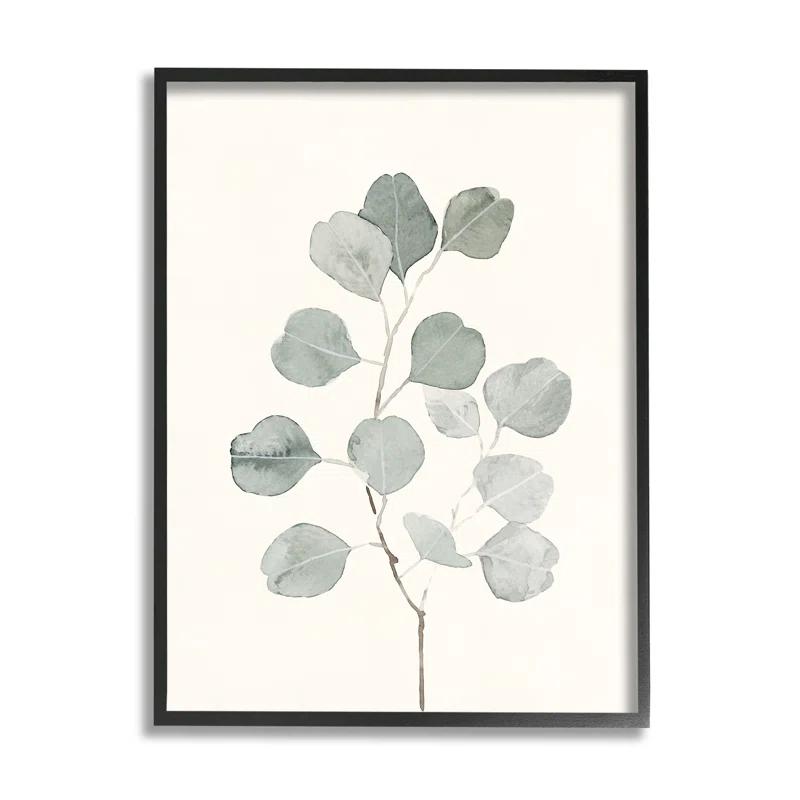 Stupell Industries " Flattened Sage Botanical Stem Delicate Leaf Plant " by Emma Caroline Painting Print