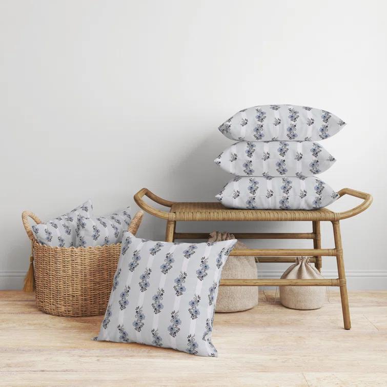 Amrita Sen Floral Luminosity Floral Indoor/Outdoor Reversible Throw Pillow