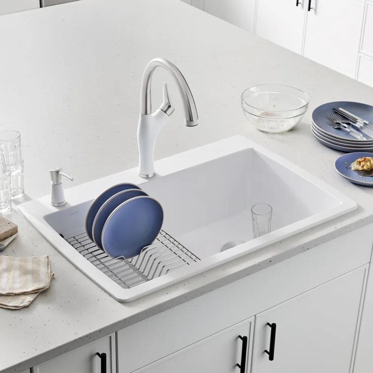 Blanco Diamond SILGRANIT 33.5" Super Single Dual Mount Kitchen Sink 440195