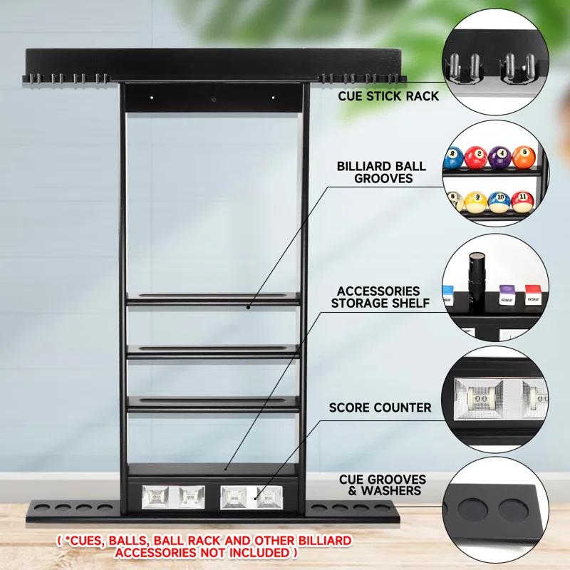 GSE Games & Sports Expert GSE Games & Sports Expert Wood Pool Cue Rack