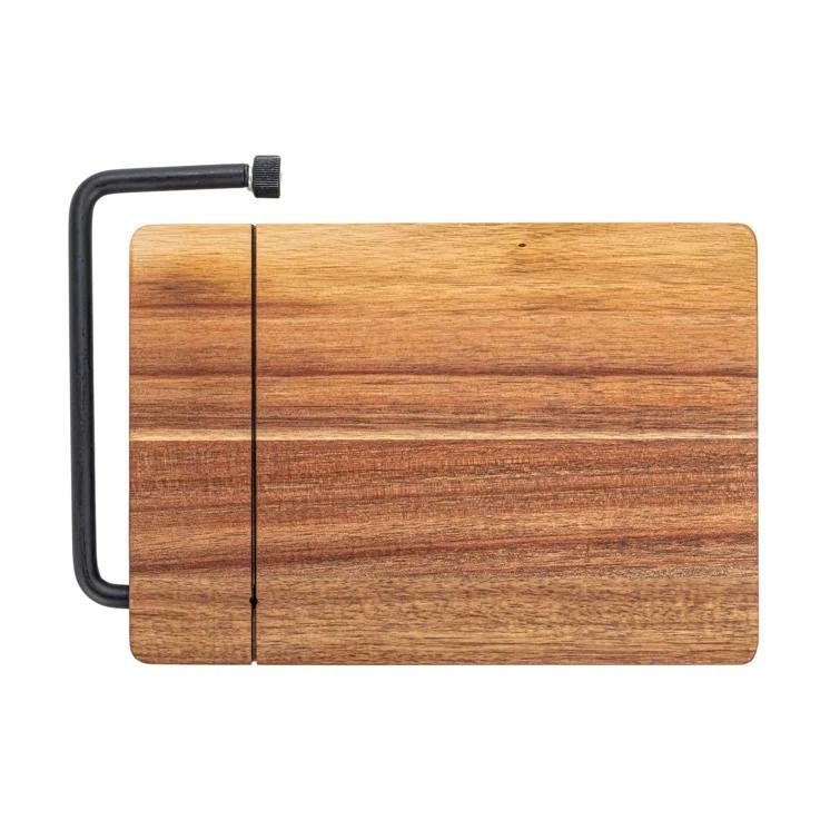 Creative Co-Op Acacia Wood and Stainless Steel Cheese Slicer