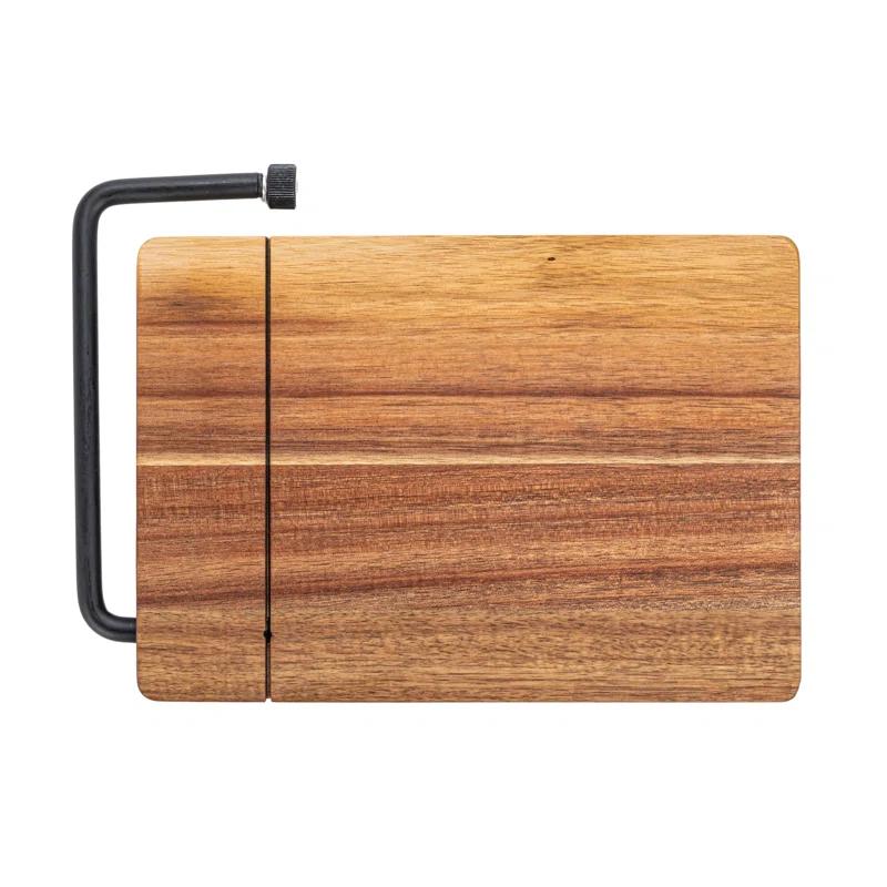 Creative Co-Op Acacia Wood and Stainless Steel Cheese Slicer