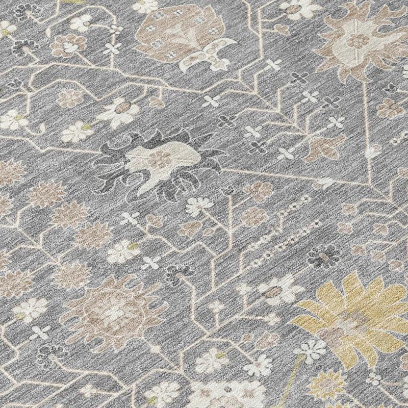 Machine Washable Indoor/Outdoor Chayden ACN1009 Gray 2'3" x 7'6" Runner Rug