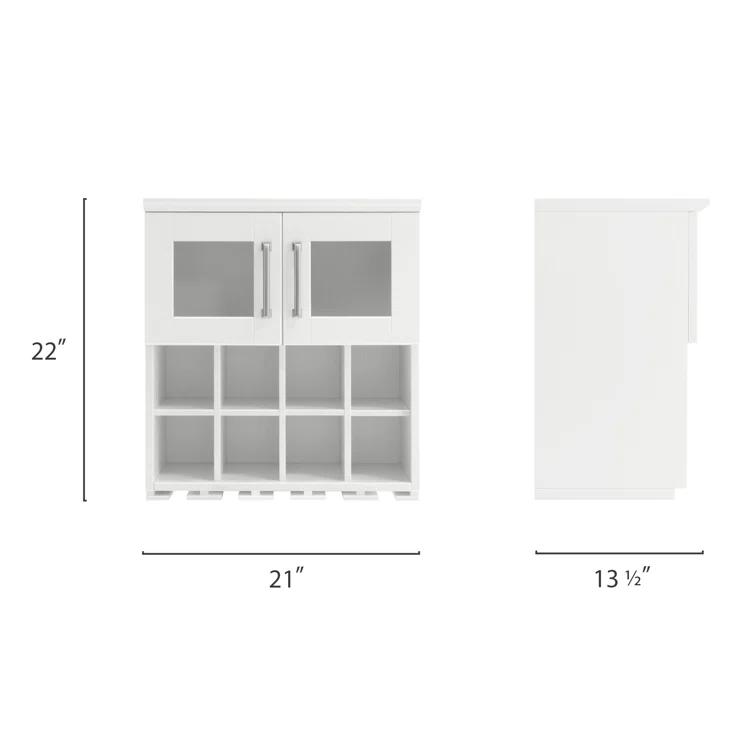 NewAge Products 8 Bottle Wall Mounted Wine Bottle & Glass Rack