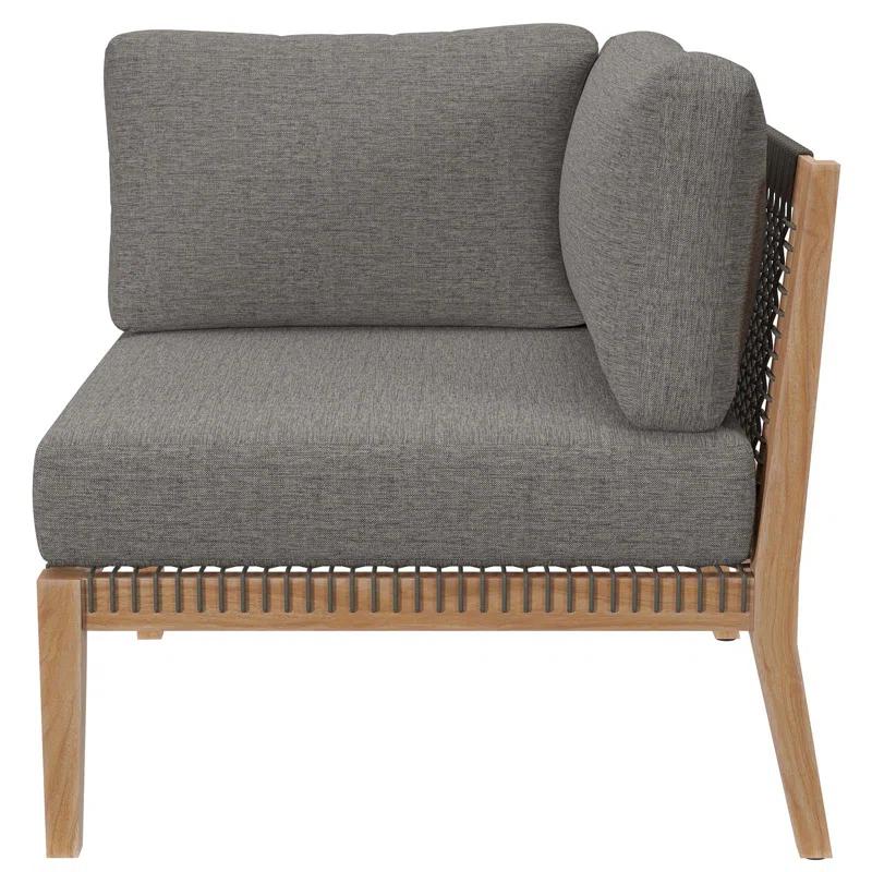 Modway Modway Clearwater Outdoor Patio Teak Wood 6-Piece Sectional Sofa