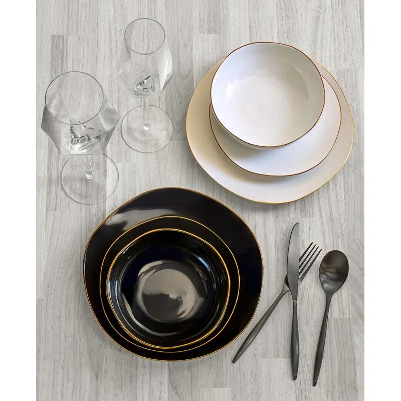 Godinger Silver Art Co Milano 20 Piece 18/10 Stainless Steel Flatware Set, Service for 4
