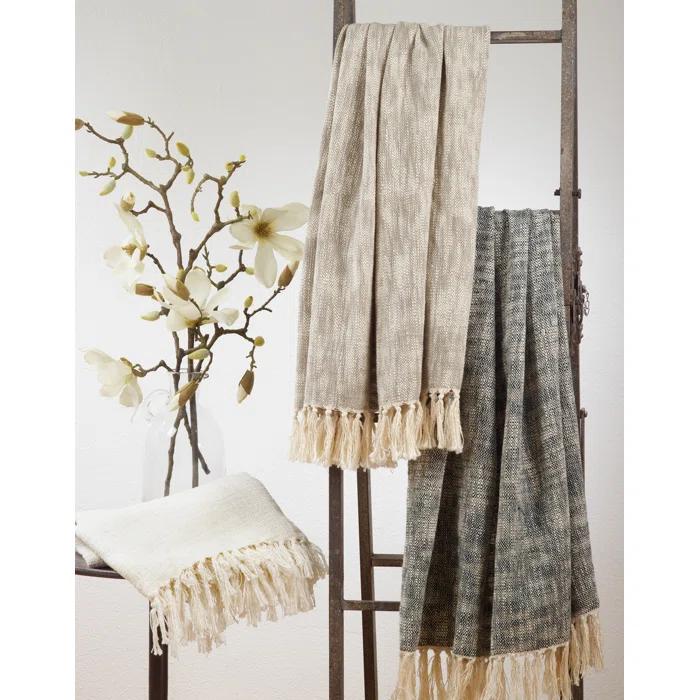 Saro Sevan Collection Hand Woven Throw Blanket