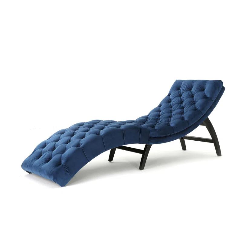House of Hampton® Chaise Lounge With Velvet Fabric