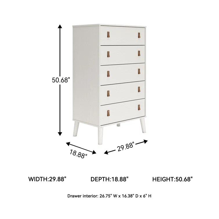 George Oliver Cherylle 29.88'' W 5 - Drawer Dresser