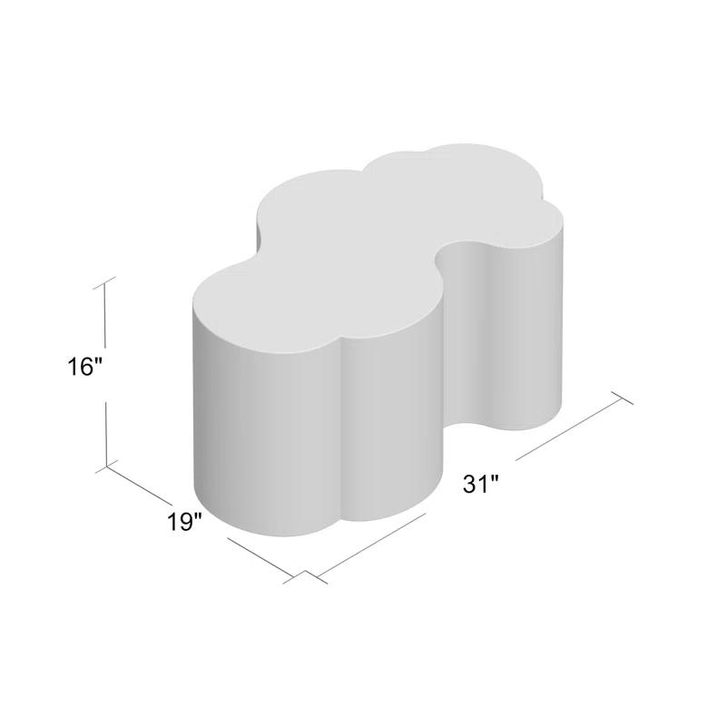 Statements by J Kate Coffee Table with Cloud-Shaped Freeform Design – Modern Accent Table