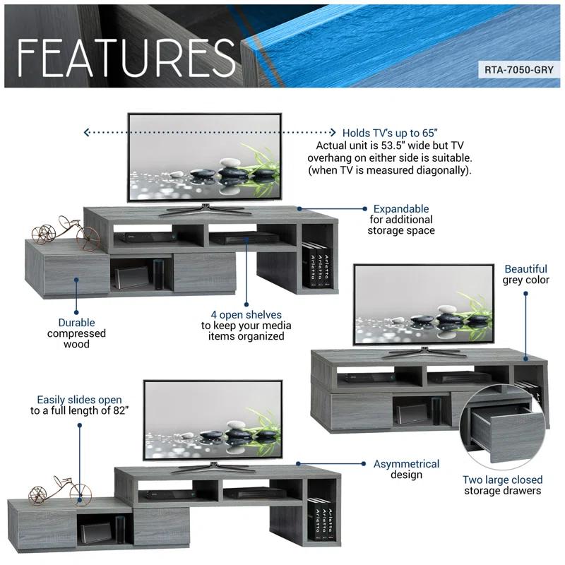 Ophelia & Co. Adjustable TV Stand Console for TV's Up to 65"