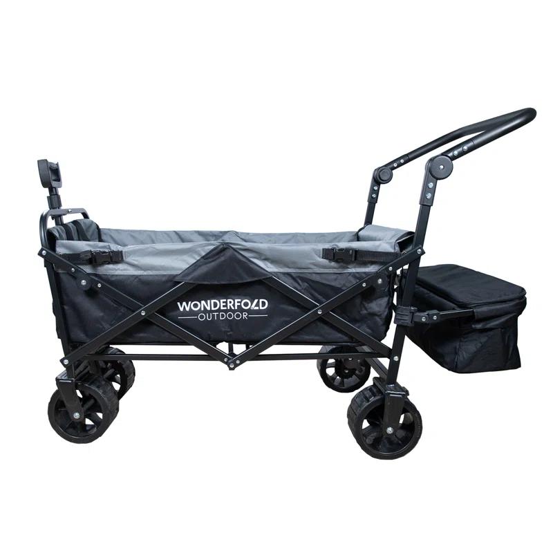 WonderFold Outdoor S3 Push & Pull Folding Utility Wagon With Brakes