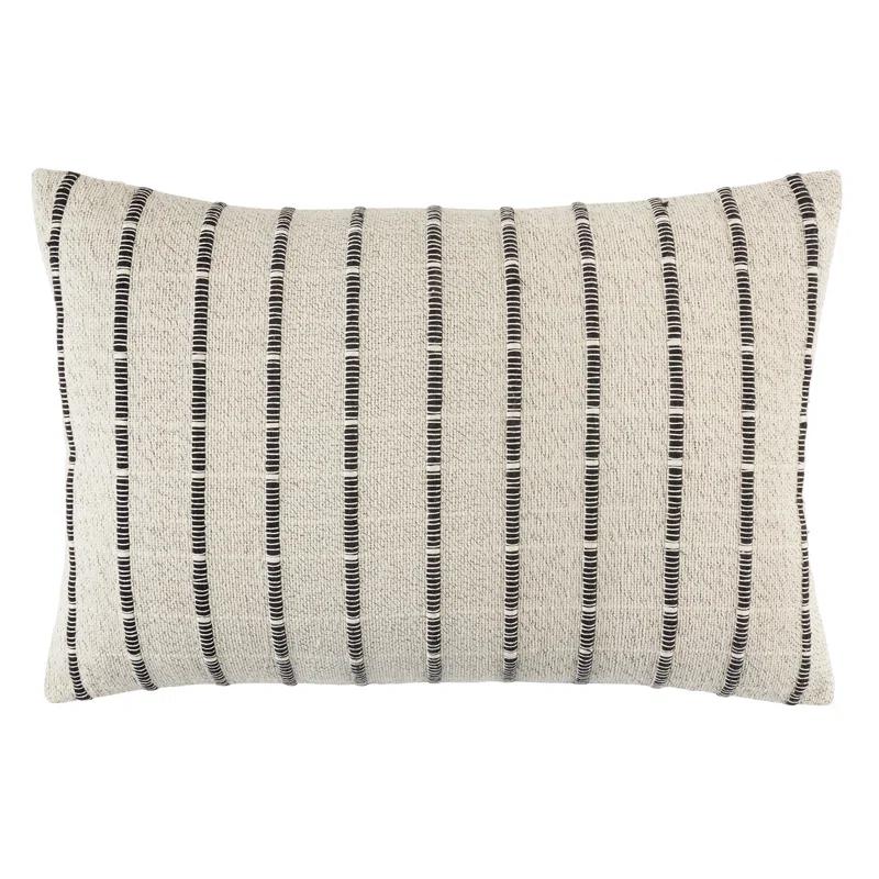 Saro Coralee Collection Striped Cotton Throw Pillow