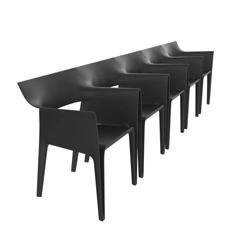 Pedrera Stacking Patio Dining Chair (Set of 4)