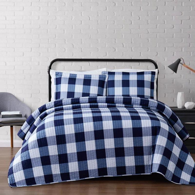 Truly Soft Buffalo Plaid Farmhouse / Country Plaid Quilt Set