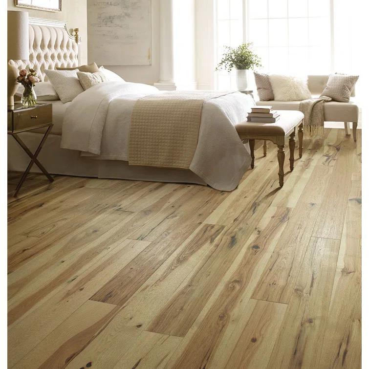 Shaw Chevalry Hickory 7-in W x 11.3 mm T x Varying Lengths Wire Brushed Engineered Hardwood Flooring