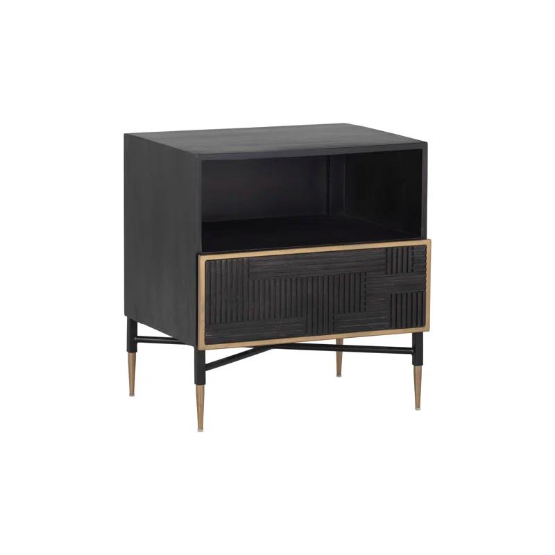 Everly Quinn Sanferd NIGHTSTAND - DARK BROWN
