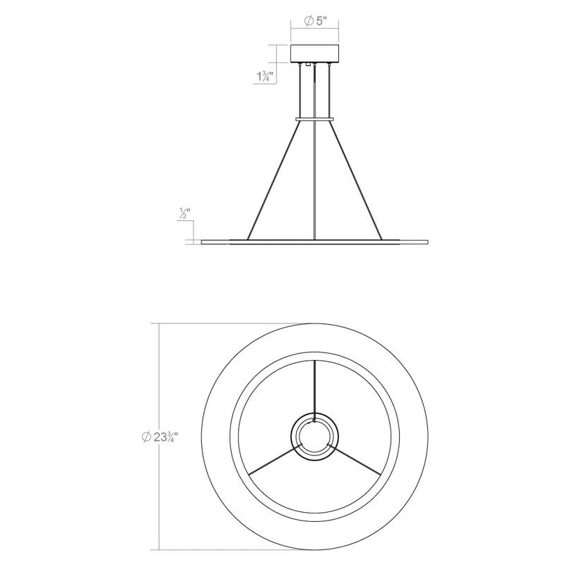 Arctic Rings 1 - Light LED Unique/Statement Pendant
