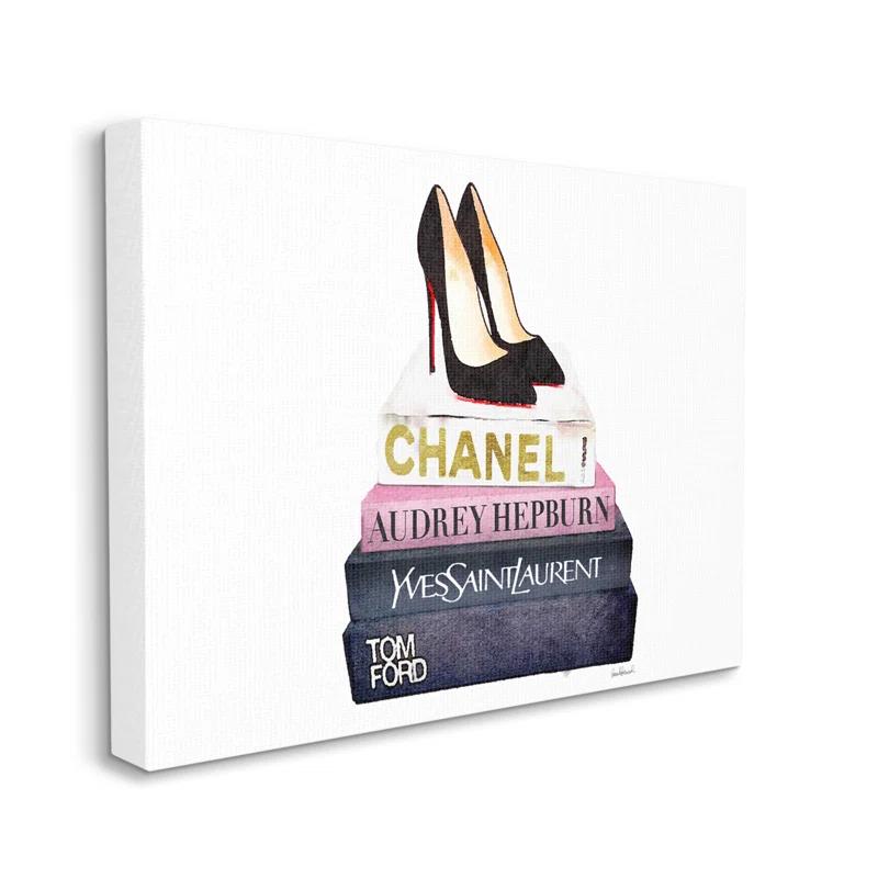 Stupell Industries " Glam Fashion Book Set Black Pump Heels " by Amanda Greenwood