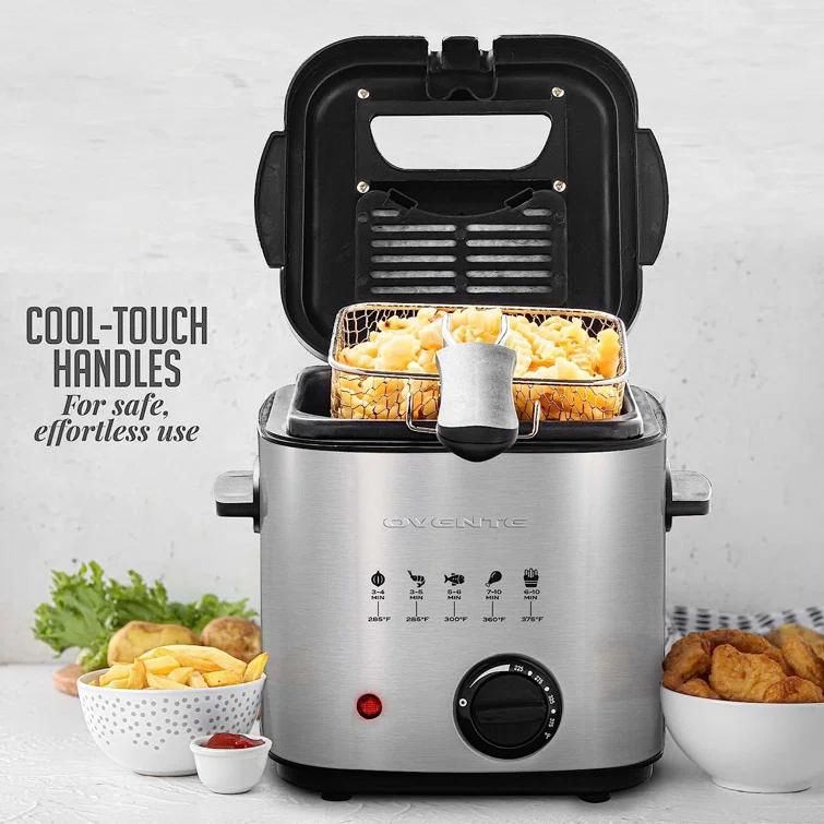 Ovente OVENTE 1.5 Liter Electric Deep Fryer with Frying Basket
