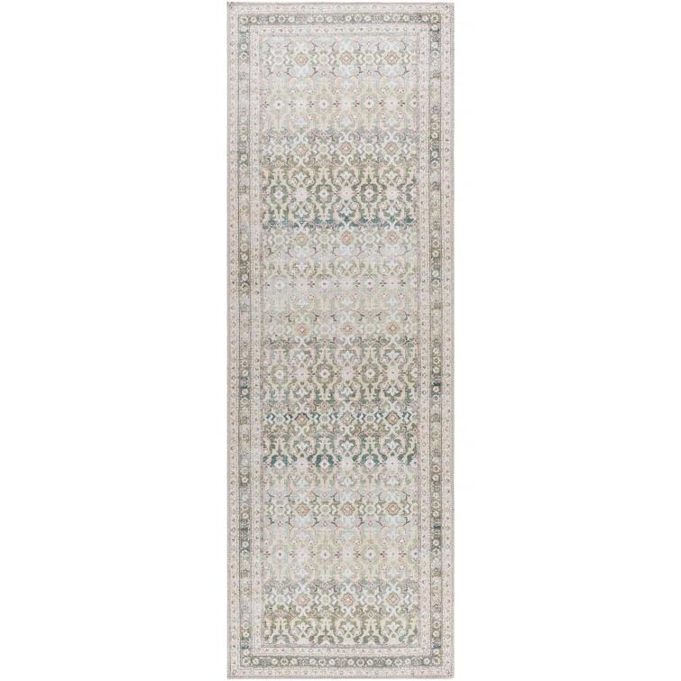 Our PNW Home x Livabliss Our PNW Home x Livabliss Machine Washable Oriental Boho Olive Area Rug