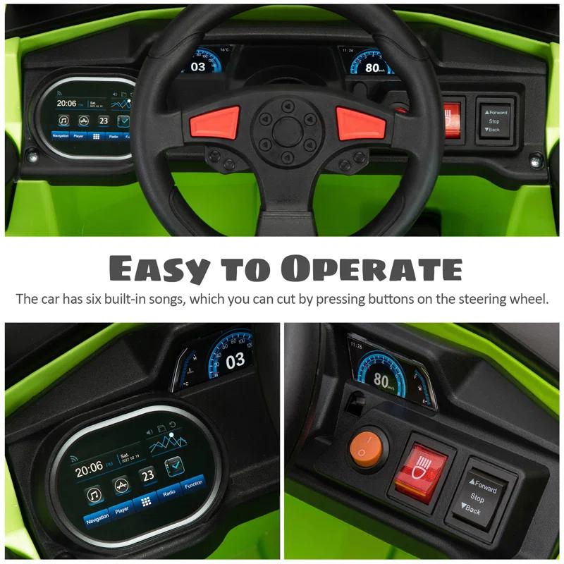 12V Kids Ride On UTV with LED Lights and Horn