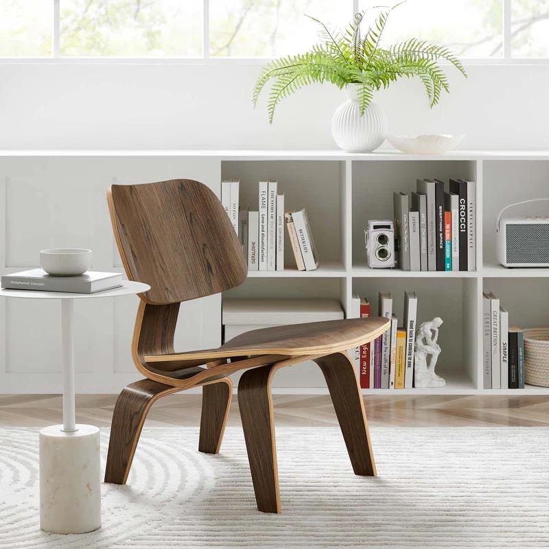 Modway Molded Walnut Plywood Lounge Chair by Modway