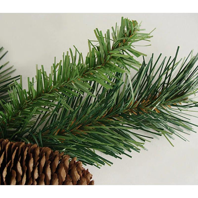 50' x 12" Pre-Lit Black River Pine Artificial Christmas Garland Warm White LED Lights