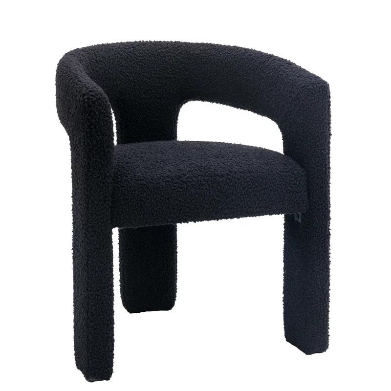 wahson office chair Modern Dining Chairs Barrel Dining Chair Upholstered Dining Room Chair with Arm Comfy Accent Side Chair for Dining Room/Living Room (Set of 2)