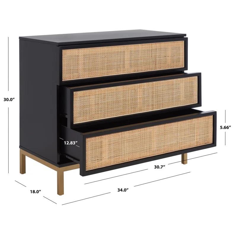 Sand & Stable™ Prudhoe 34'' W 3 - Drawer Dresser