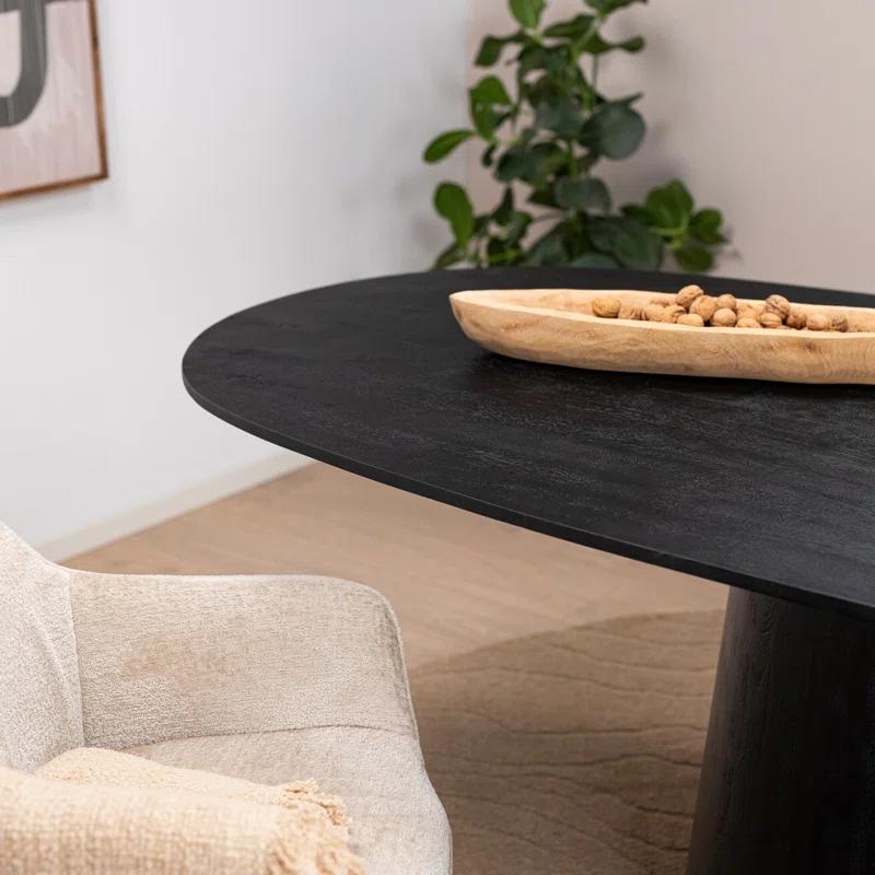 Eleonora Aron Oval Solid Wood Top Dining Table