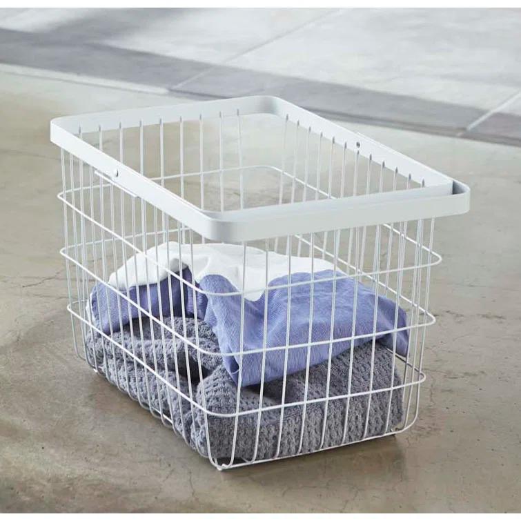 Yamazaki Home Yamazaki Home Laundry Basket, Storage Hamper, Large, Steel, Large, 8.75 gallons, 33 liters