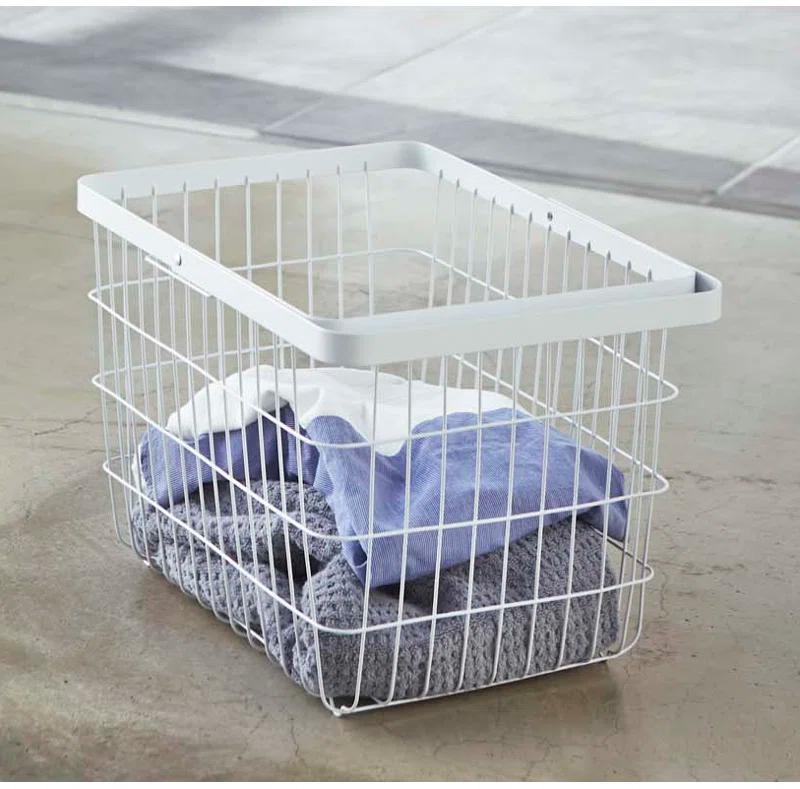 Yamazaki Home Yamazaki Home Laundry Basket, Storage Hamper, Large, Steel, Large, 8.75 gallons, 33 liters