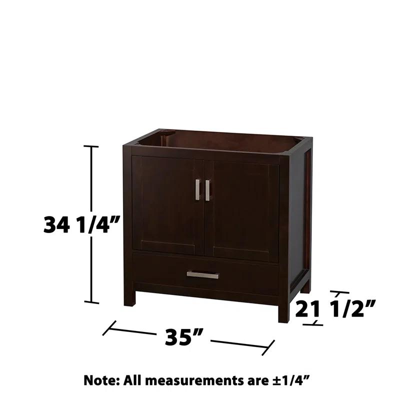 Wyndham Collection Sheffield 35" Freestanding Single Vanity Base Only
