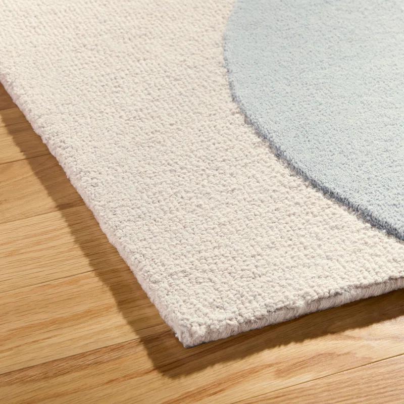 Town & Country Luxe Olso Abstract Colorblock Handcrafted Area Rug Beige/Blue/Grey