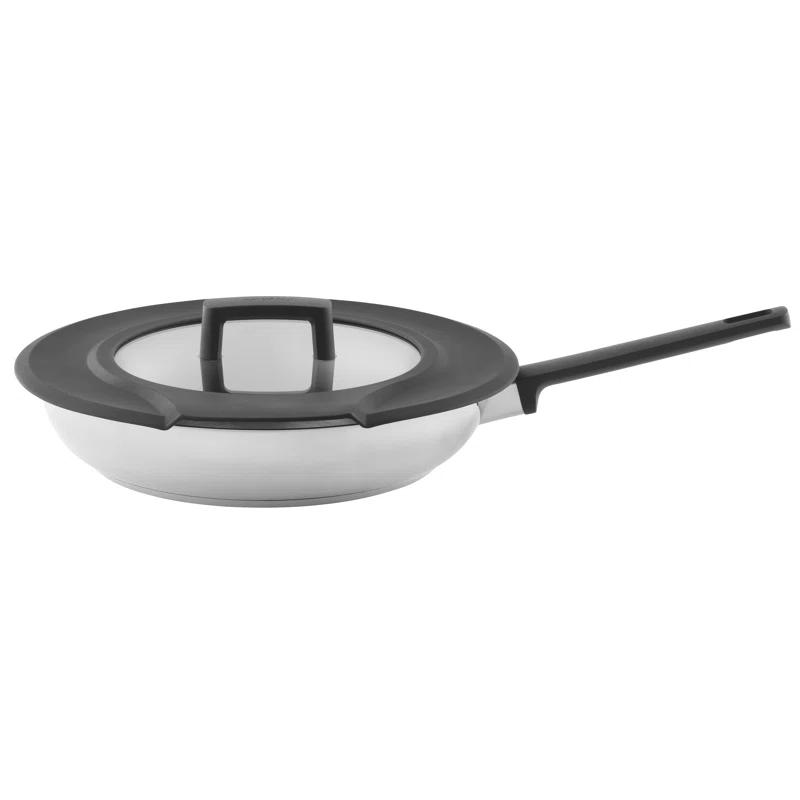 BergHOFF BergHOFF Gem Downdraft 3Pc 18/10 Stainless Steel Fry Pan Set With Black Handles