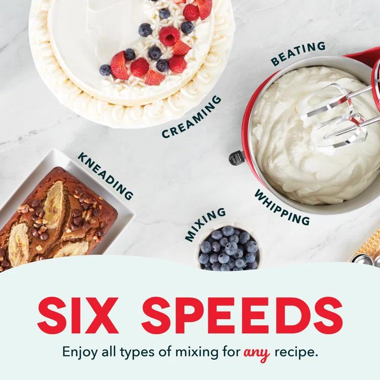 DASH Dash Mixers 6 Speed 2.5 Qt. Stand Mixer DCSM250RD